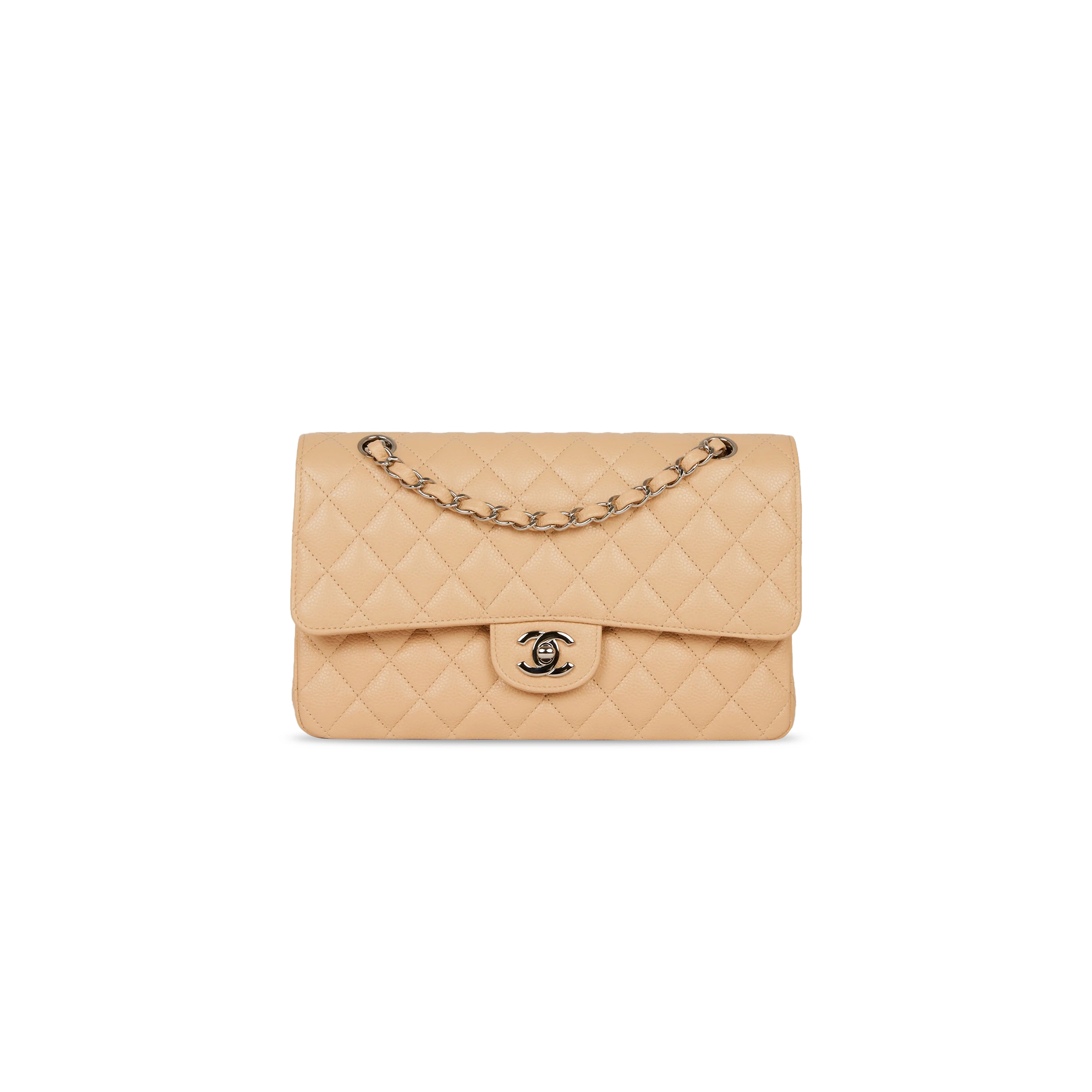 CHANEL CAVIAR QUILTED MEDIUM CLASSIC DOUBLE FLAP 1541024 (25*15*7cm)
